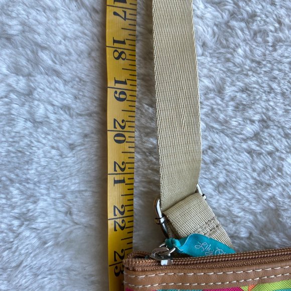 Lily Bloom Mandala Geometric Print Crossbody Multiple Pocket Purse Bag - Picture 11 of 14